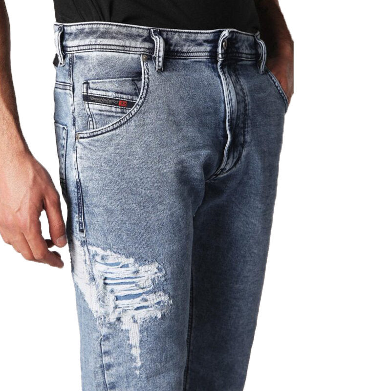 DIESEL KROOLEY T 084PV Mens Jeans Sweat Jogg Pants Regular Fit Denim Trousers