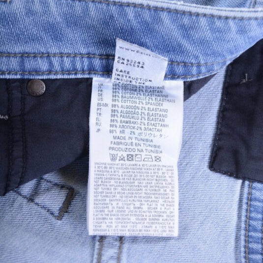 DIESEL THOMMER 084QN Mens Denim Jeans Plain Stretch Slim Fit Skinny Casual Pant