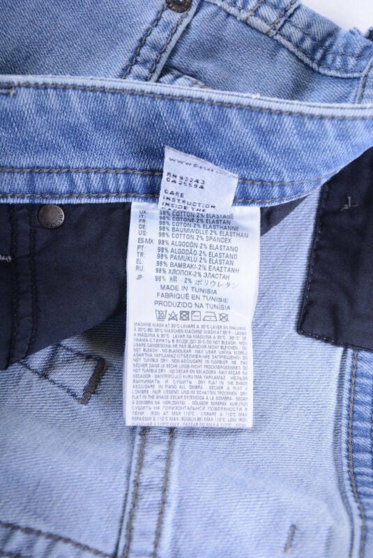 DIESEL THOMMER 084QN Mens Denim Jeans Plain Stretch Slim Fit Skinny Casual Pant