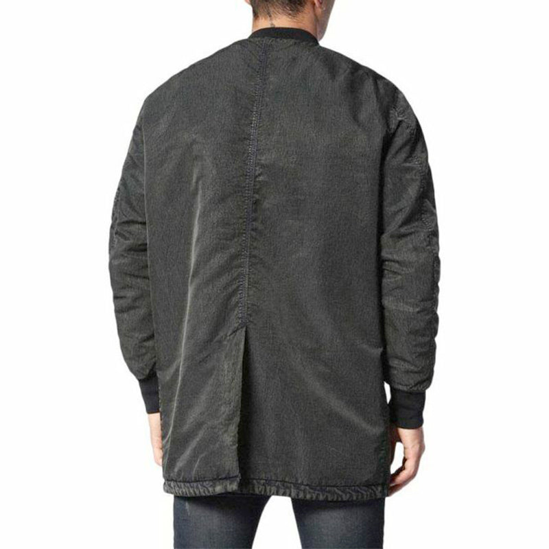 DIESEL W OSTABA Mens Bomber Jacket Denim Jeans Winter Outwear Long Coat