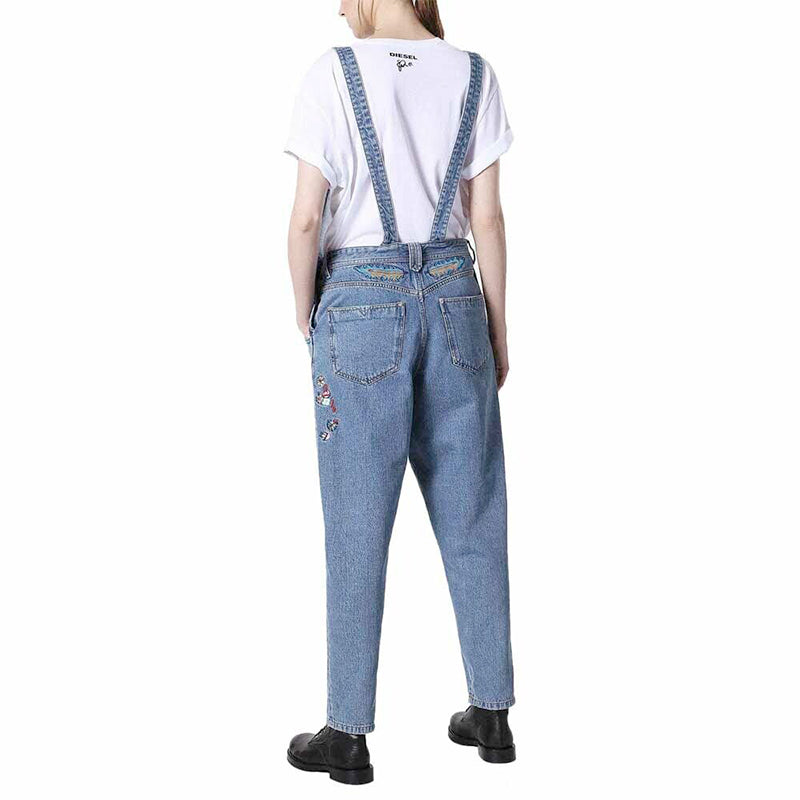 DIESEL DE PARKER Womens Full Length Denim Dungarees Ladies Slim Jeans Jumpsuit
