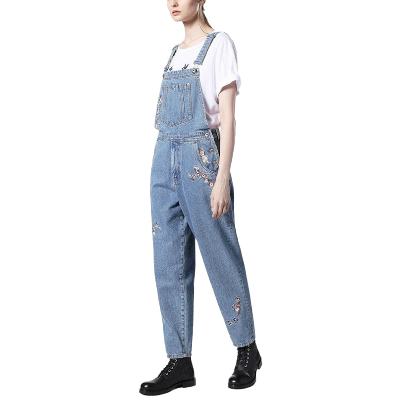 DIESEL DE PARKER Womens Full Length Denim Dungarees Ladies Slim Jeans Jumpsuit