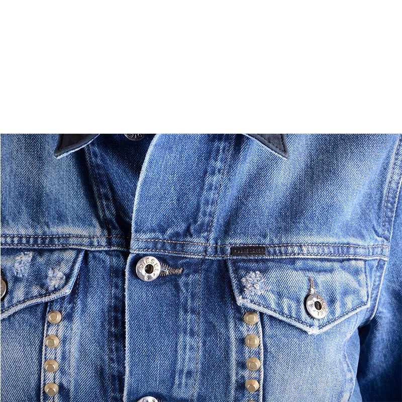 DIESEL DE-WILD Womens Denim Jeans Jacket Lyocell Casual Slim Fit Winter Outwear