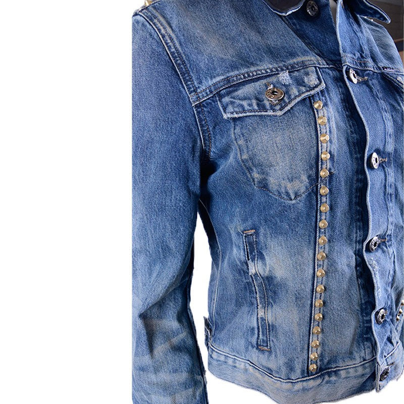 DIESEL DE-WILD Womens Denim Jeans Jacket Lyocell Casual Slim Fit Winter Outwear