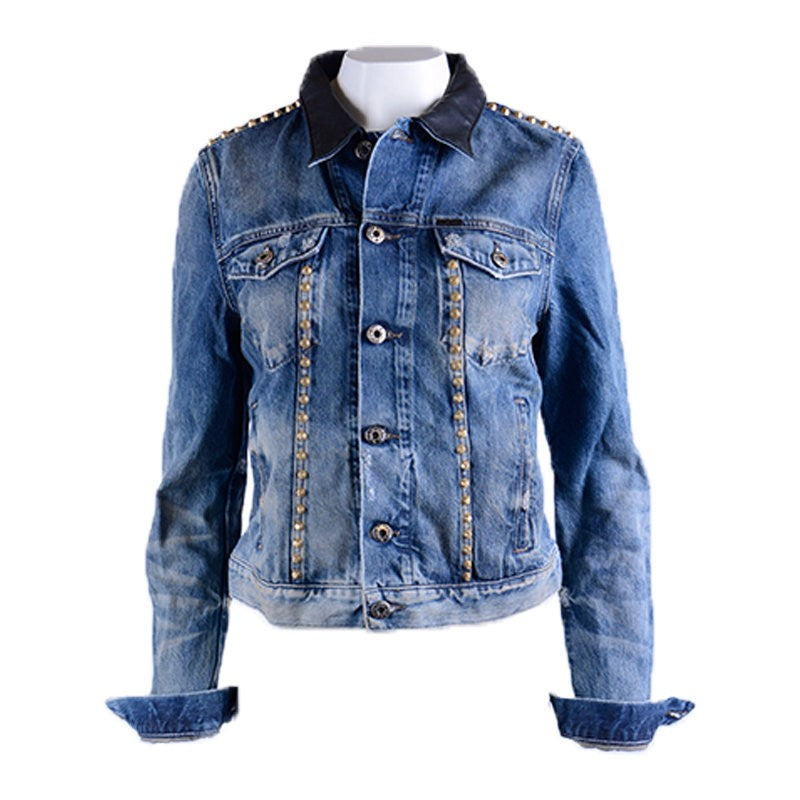 DIESEL DE-WILD Womens Denim Jeans Jacket Lyocell Casual Slim Fit Winter Outwear