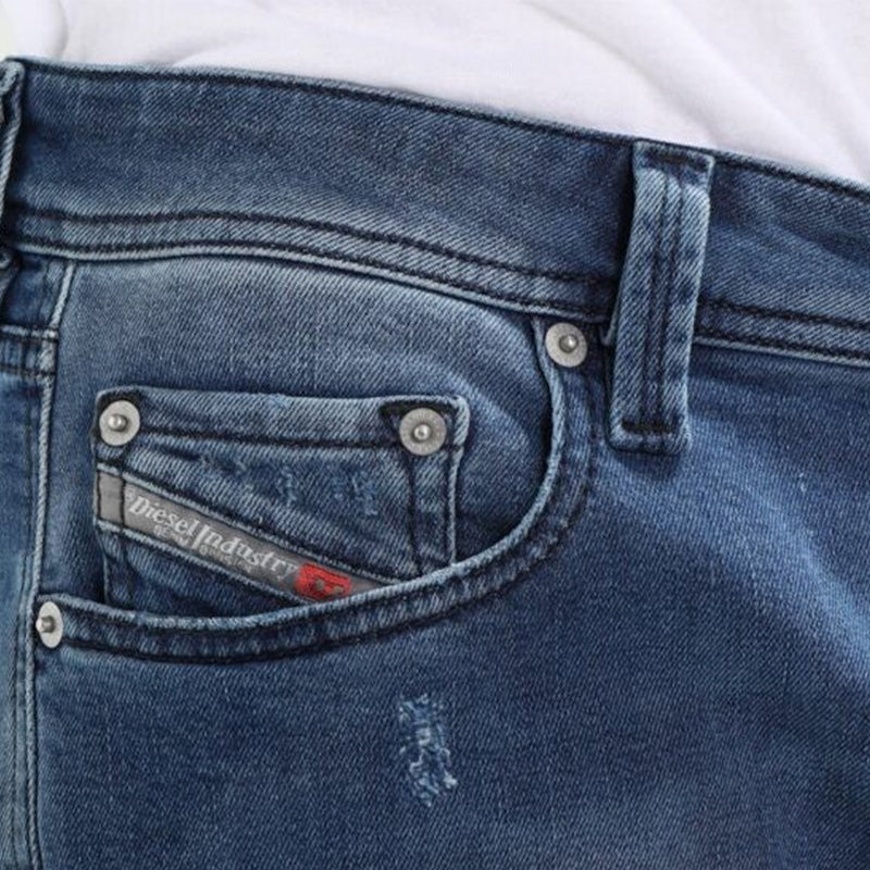 DIESEL LARKEE BEEX 084NV Mens Denim Jeans Stretch Regular Fit Tapered Leg Pants