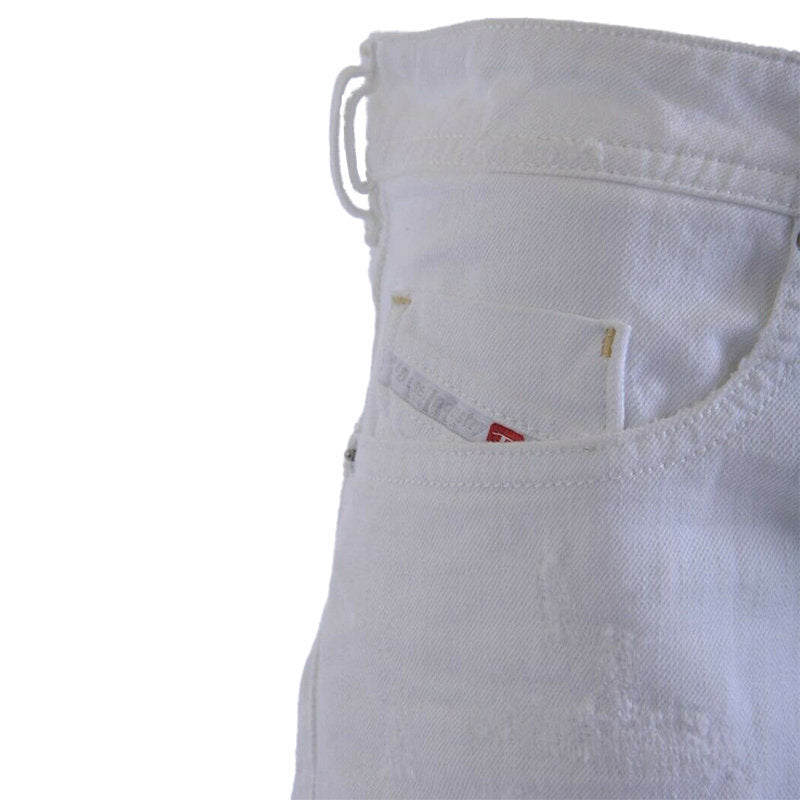 DIESEL BUSTSHORT 0689H Mens Denim Shorts Regular Slim White Summer Half Pants 29