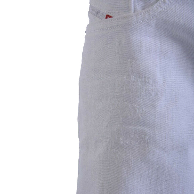DIESEL BUSTSHORT 0689H Mens Denim Shorts Regular Slim White Summer Half Pants 29