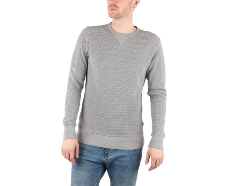 DIESEL S JERRY FELPA Mens Sweatshirts Long Sleeve Pullover Lounge Wear Grey Top