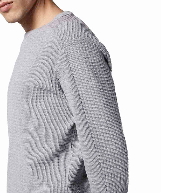 DIESEL S JERRY FELPA Mens Sweatshirts Long Sleeve Pullover Lounge Wear Grey Top