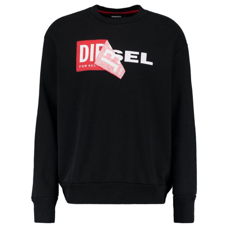 DIESEL S SAMY FELPA Mens Sweatshirts Oversized Long Sleeve Pullover Lounge Wear