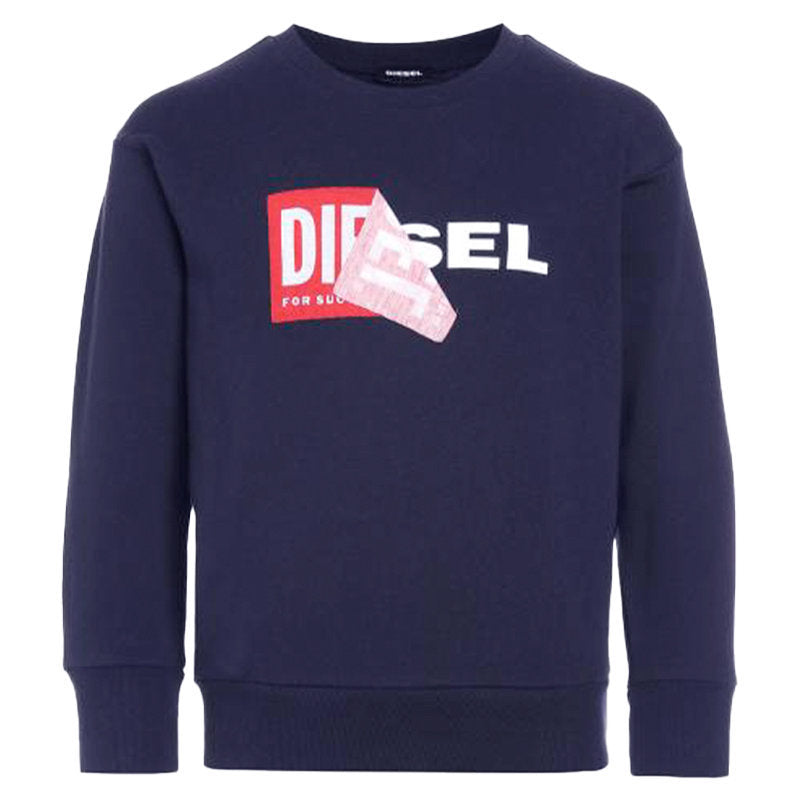 DIESEL S SAMY FELPA Mens Sweatshirts Oversized Long Sleeve Pullover Lounge Wear