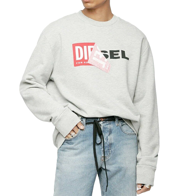 DIESEL S SAMY FELPA Mens Sweatshirts Oversized Long Sleeve Pullover Lounge Wear
