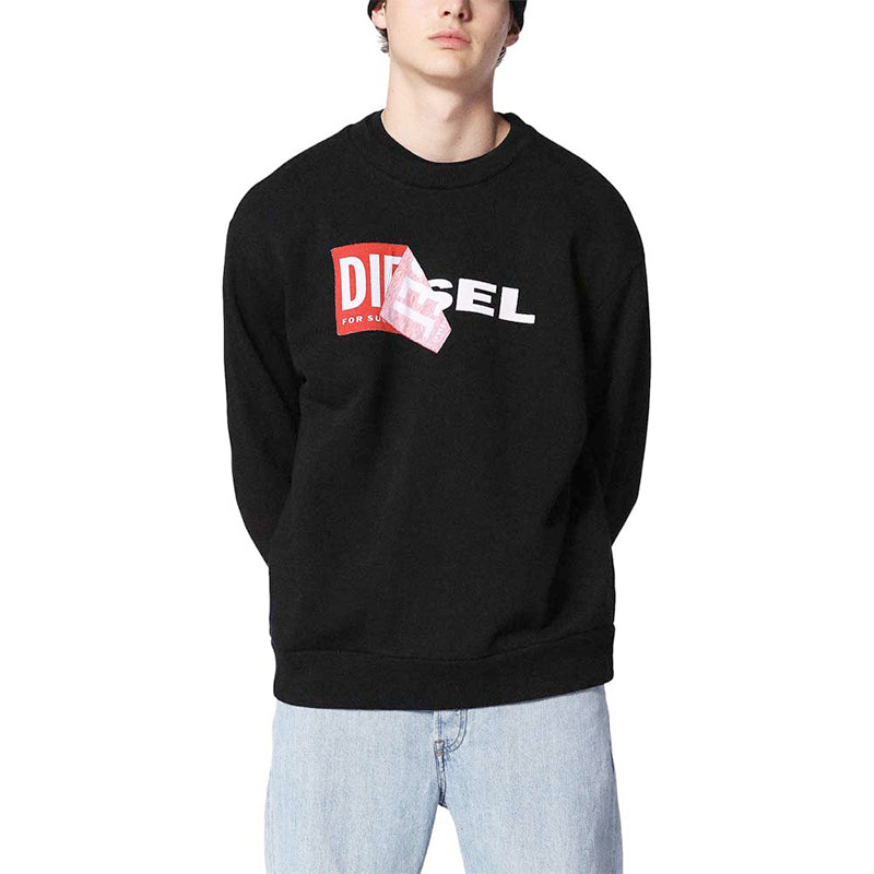 DIESEL S SAMY FELPA Mens Sweatshirts Oversized Long Sleeve Pullover Lounge Wear