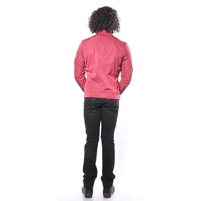 DIESEL J RIDE Mens Biker Jacket Waterproof Winter Outwear Casual Burgundy Coat