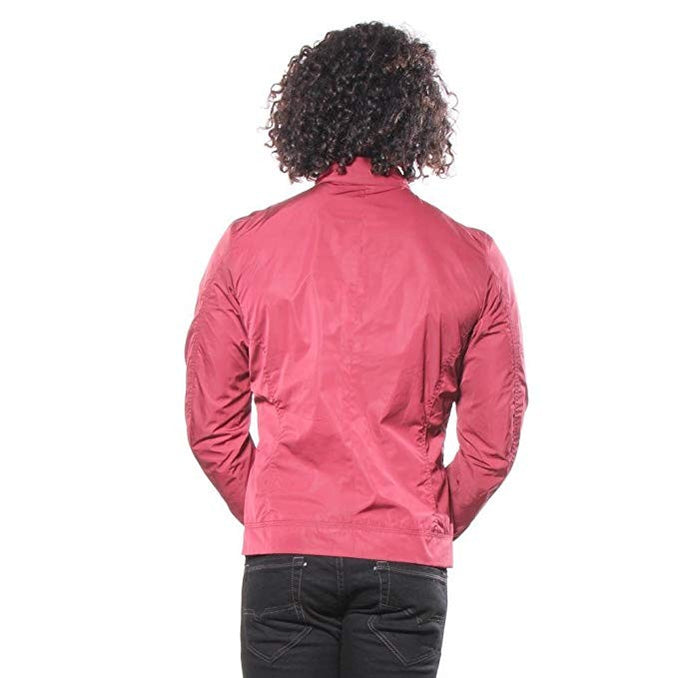 DIESEL J RIDE Mens Biker Jacket Waterproof Winter Outwear Casual Burgundy Coat