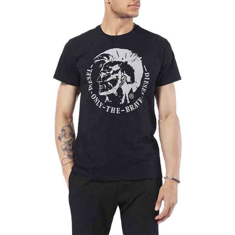 DIESEL T DIEGO FO Mens T Shirts Short Sleeve Crew Neck Casual Summer Cotton Tee