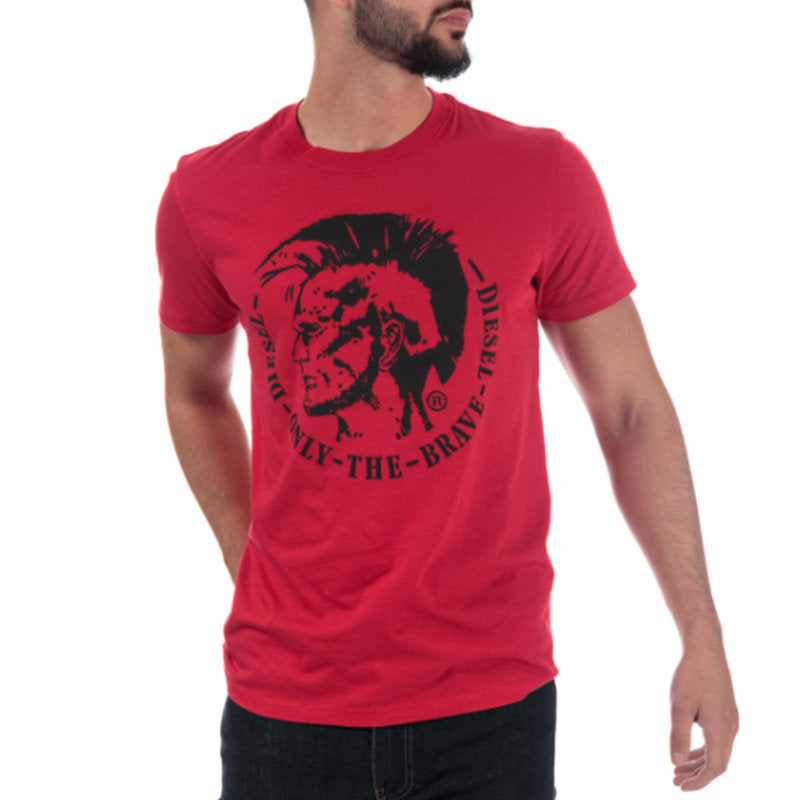 DIESEL T DIEGO FO Mens T Shirts Short Sleeve Crew Neck Casual Summer Cotton Tee