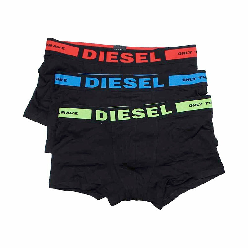 DIESEL SEASONAL Mens Boxer Stretch Cotton 3 Pack Underwear Trunks E8A-2991
