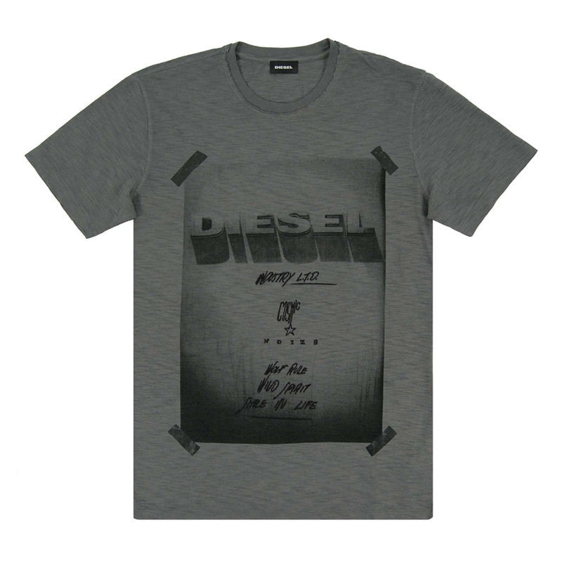 DIESEL T DIEGO HN Mens T-Shirt Short Sleeve Crew Neck Casual Summer Cotton Tees