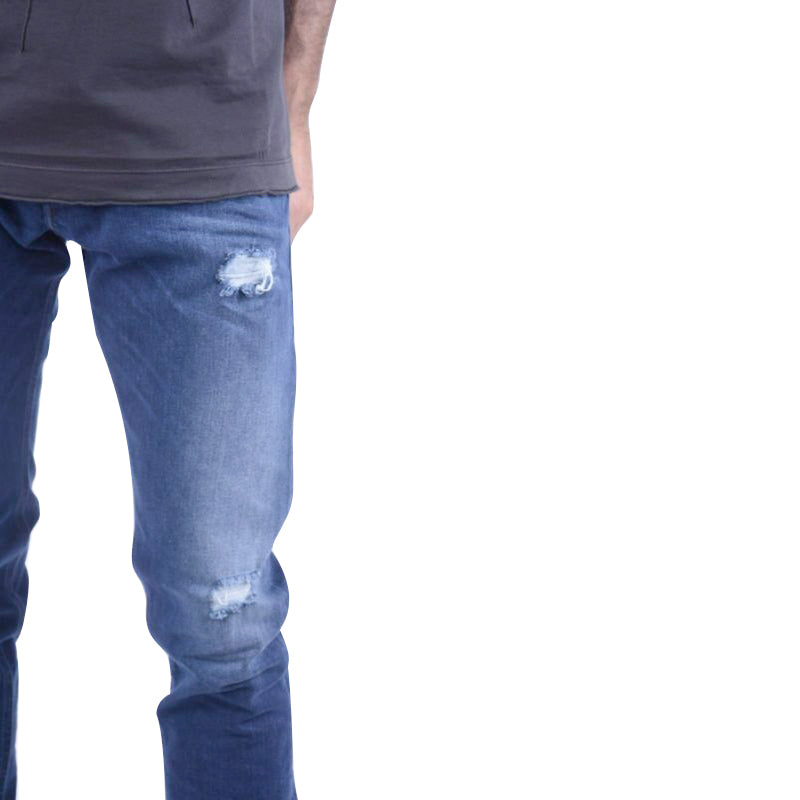 DIESEL TEPPHAR R14J8 Mens Denim Jeans Distressed Lyocell Slim Fit Carrot Trouser