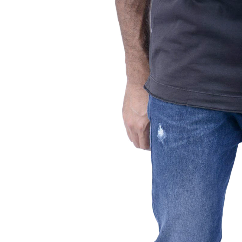 DIESEL TEPPHAR R14J8 Mens Denim Jeans Distressed Lyocell Slim Fit Carrot Trouser