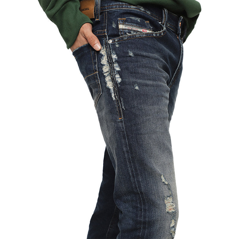 DIESEL THOMMER 084YY Mens Denim Jeans Slim Fit Skinny Distressed Casual Denim