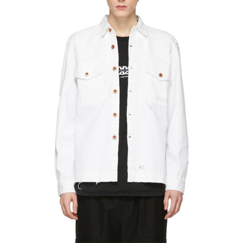 DIESEL D ELOV Mens Denim Jacket Long Sleeve Western Style Classic Trucker Coat