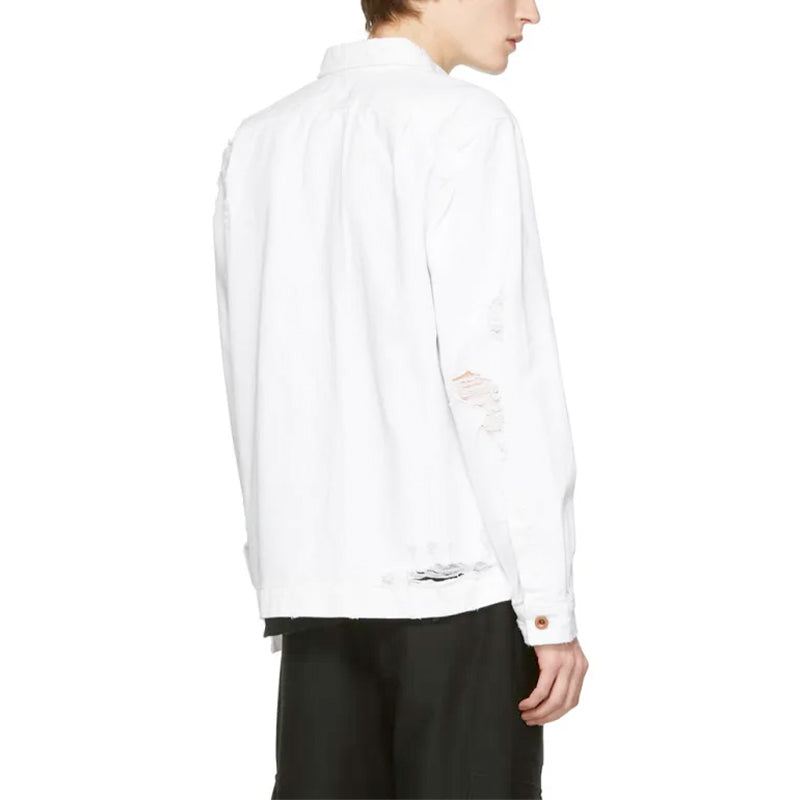 DIESEL D ELOV Mens Denim Jacket Long Sleeve Western Style Classic Trucker Coat