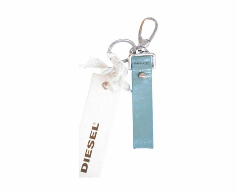 DIESEL ANIBO Unisex Keyring Genuine Leather Vintage Fob Hook Key Holder Italy