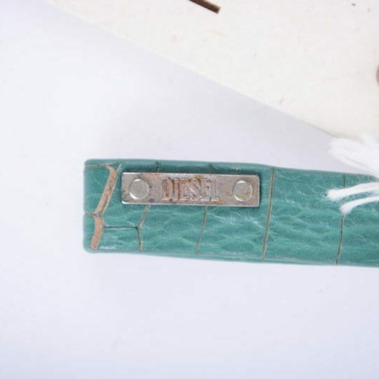 DIESEL ACROX 5CM Unisex Keyring Leather Vintage Fob Hook Womens Key Holder Italy