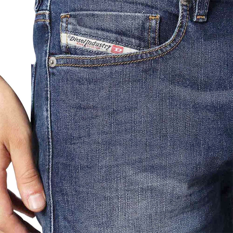 DIESEL TEPPHAR 084HV Mens Denim Jeans Stretch Slim Fit Dark Blue Casual Pant W27