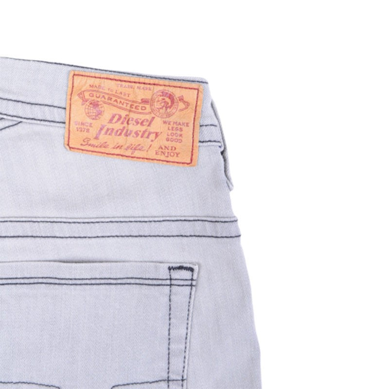 DIESEL THAVAR 0RZ43 Mens Denim Jeans Stretch Slim Fit Skinny Casual Grey Pants