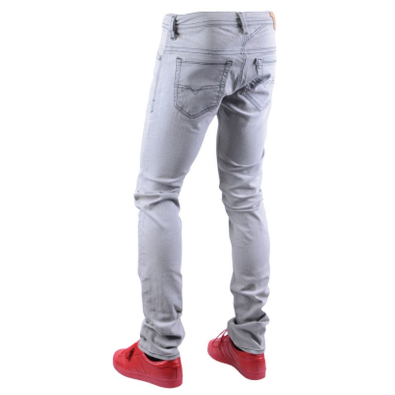 DIESEL THAVAR 0RZ43 Mens Denim Jeans Stretch Slim Fit Skinny Casual Grey Pants