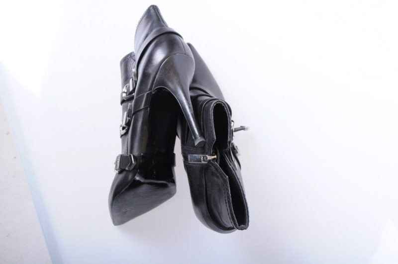 DIESEL Womens Boots Genuine Leather Pull On Cuban Heel Casual Black Shoes RP-225