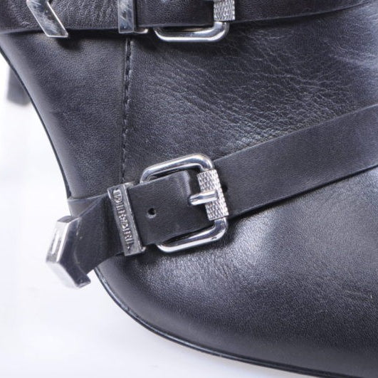 DIESEL Womens Boots Genuine Leather Pull On Cuban Heel Casual Black Shoes RP-225