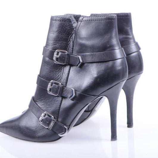 DIESEL Womens Boots Genuine Leather Pull On Cuban Heel Casual Black Shoes RP-225