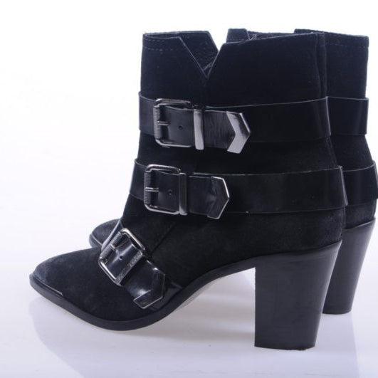 DIESEL Womens Boots Genuine Leather Pull On Cuban Heel Casual Shoes RRP-189.99