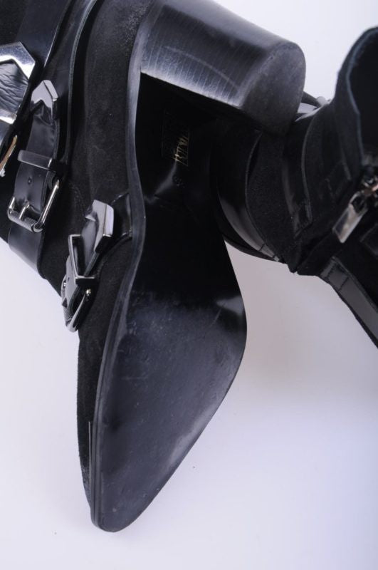 DIESEL Womens Boots Genuine Leather Pull On Cuban Heel Casual Shoes RRP-189.99