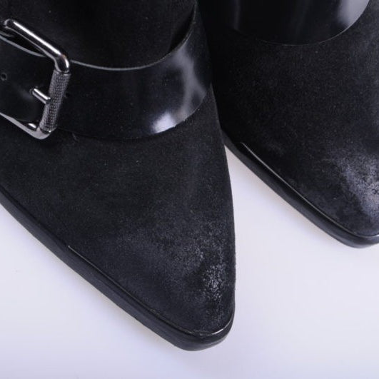 DIESEL Womens Boots Genuine Leather Pull On Cuban Heel Casual Shoes RRP-189.99