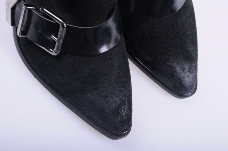 DIESEL Womens Boots Genuine Leather Pull On Cuban Heel Casual Shoes RRP-189.99