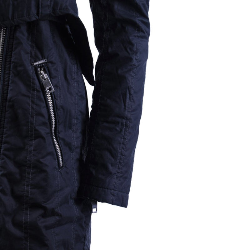 DIESEL G LUPUS LONG Womens Parka Jacket Full Zipped Winter Outwear Casual Coat