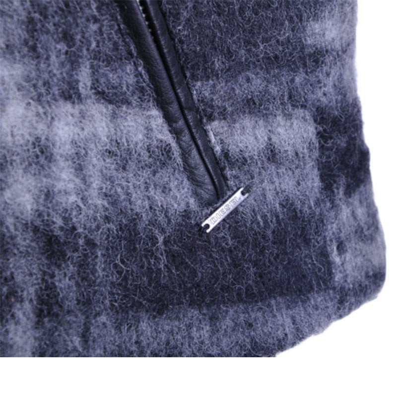 DIESEL G ERIAN 96X Womens Bomber Jacket Wool Buffalo Check Winter Outwear Coat