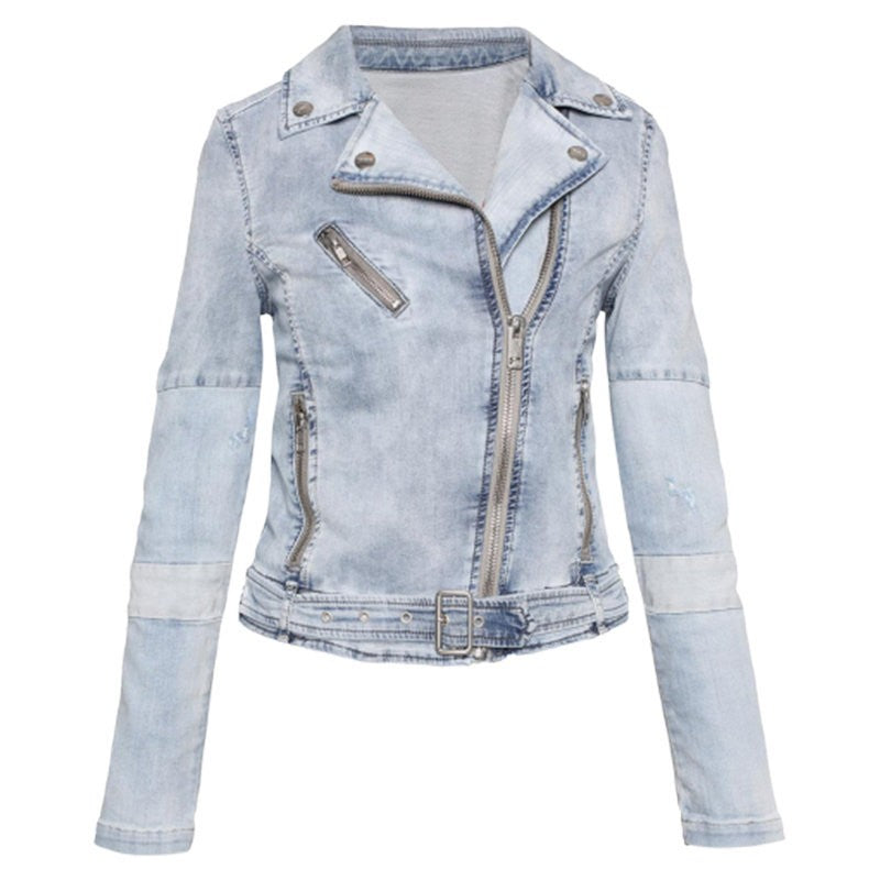 DIESEL KERBI C NE 0682U Womens Denim Jacket Jogg Jeans Slim Casual Coat Italy