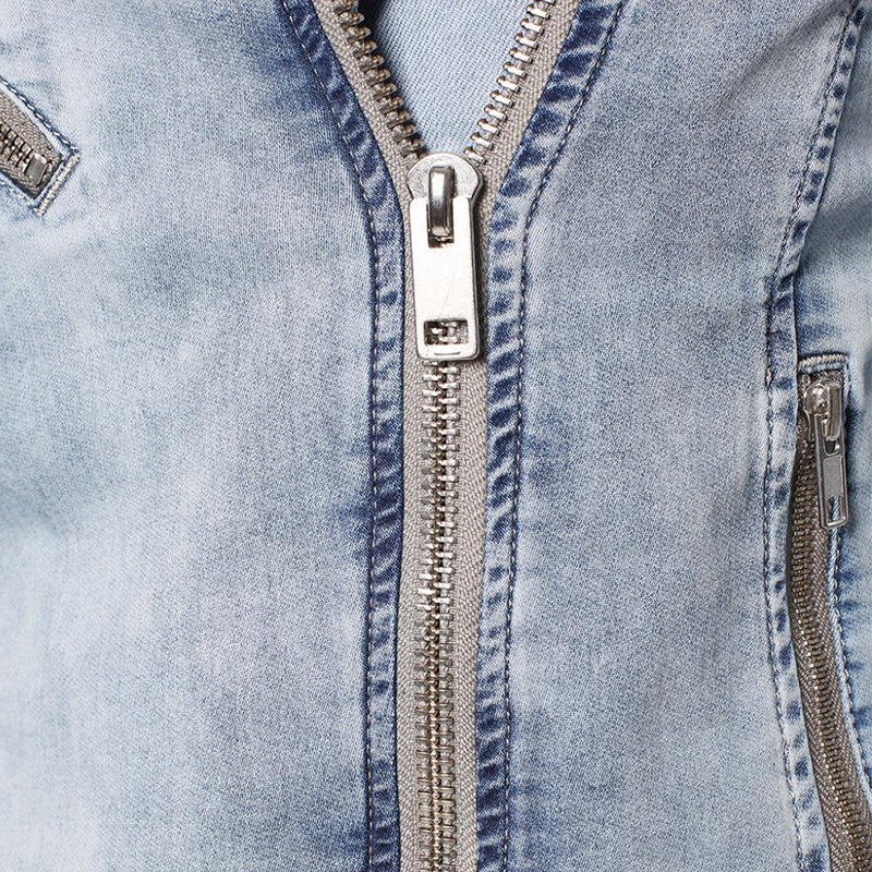 DIESEL KERBI C NE 0682U Womens Denim Jacket Jogg Jeans Slim Casual Coat Italy