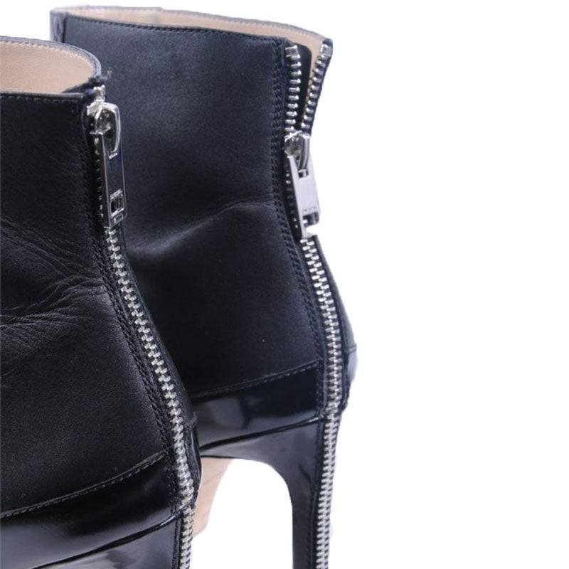 DIESEL D IPPER PHA Womens Boots Genuine Leather Cuban Heel Black Shoes RP-259