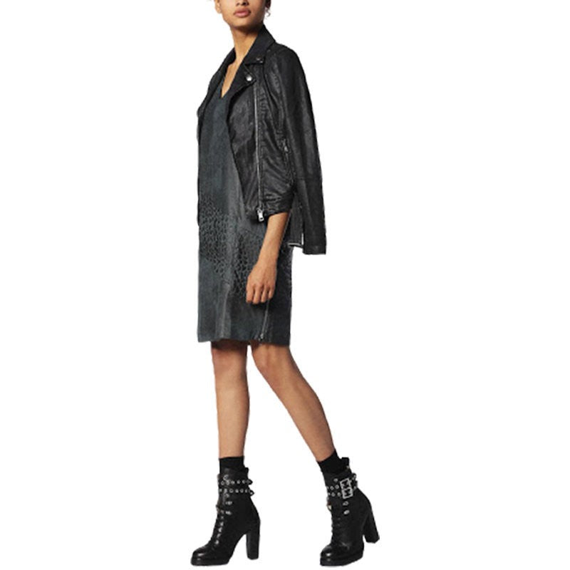 DIESEL D-LEEN ABITO 58Z Womens Party Dresses V Neck Midi Ladies Party Bodycon