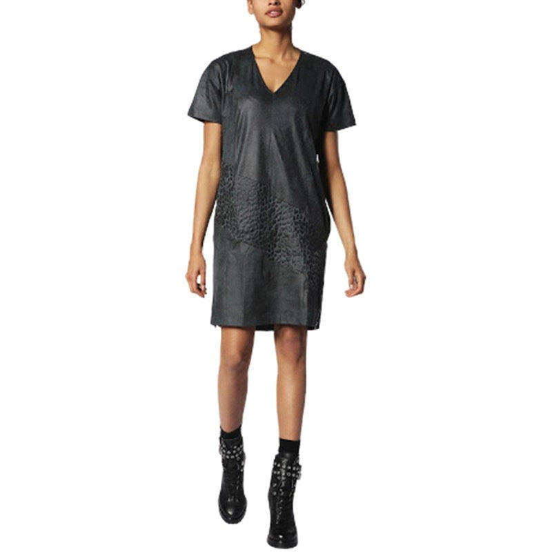 DIESEL D-LEEN ABITO 58Z Womens Party Dresses V Neck Midi Ladies Party Bodycon