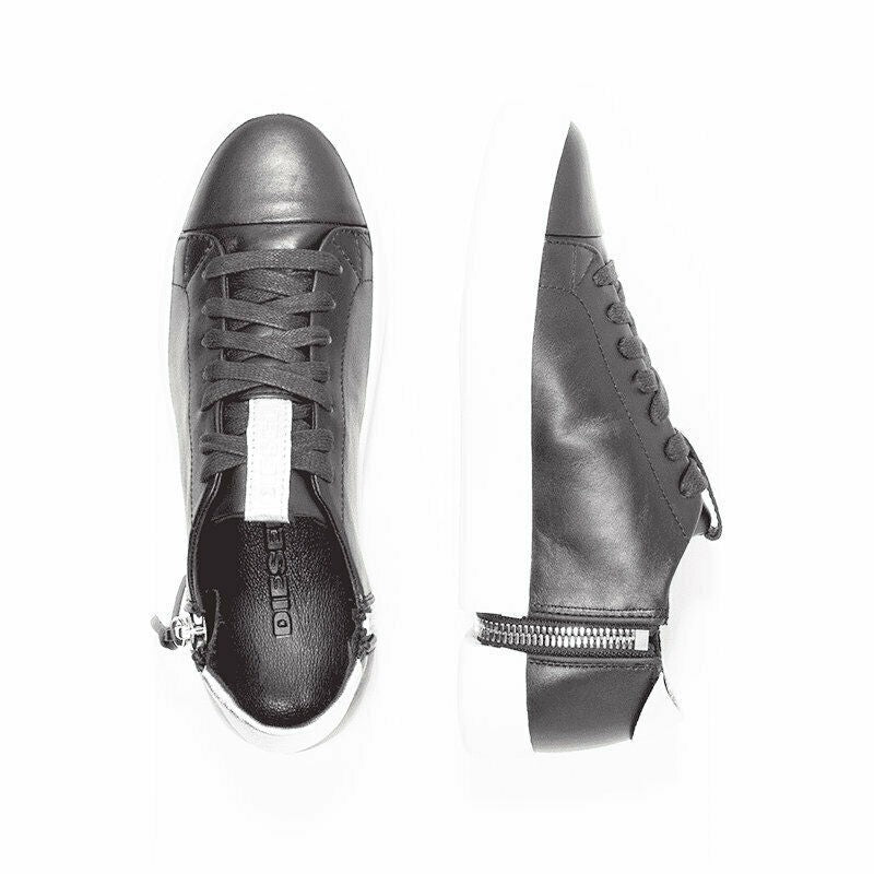 DIESEL S NENTISH Genuine Leather Womens Sneakers Lace up Trainers Shoes