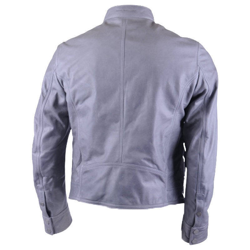 DIESEL Mens Biker Jacket Lambskin Leather Quilted Winter Outwear Coat Italy